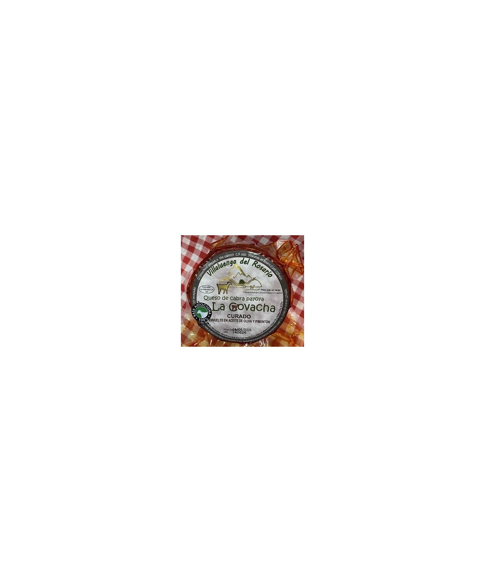 MINI QUESO DE CABRA CURADO AL PIMENTÓN LA COVACHA 460g APROX