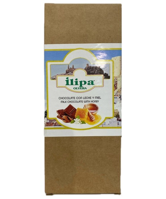 CHOCOLATE CON LECHE Y MIEL ILIPA 110 G – ARTESANAL DE OLVERA (CÁDIZ)