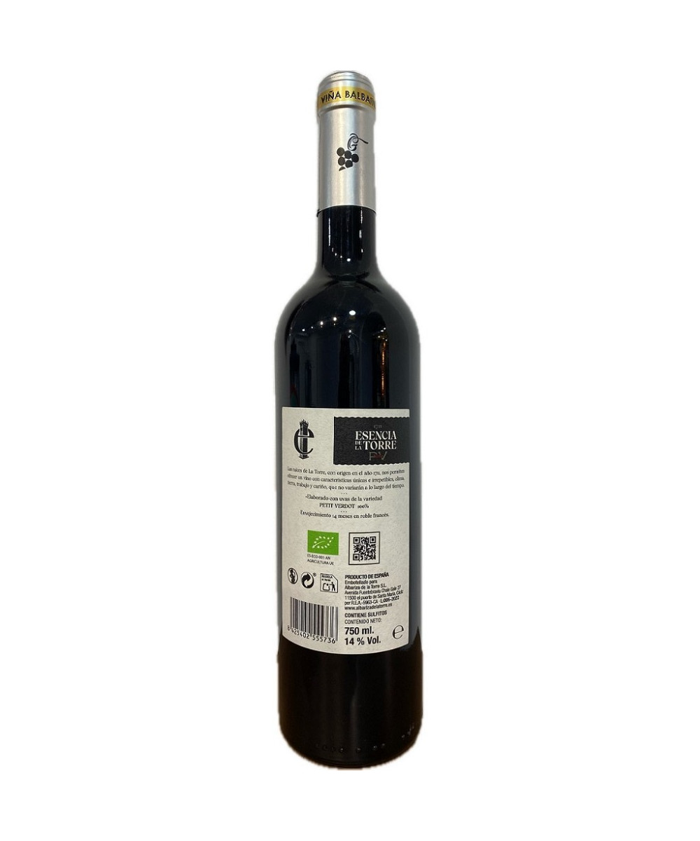 PETIT VERDOT 100 % ESENCIA DE LA TORRE 75 CL – TINTO ECOLÓGICO DE CADIZ