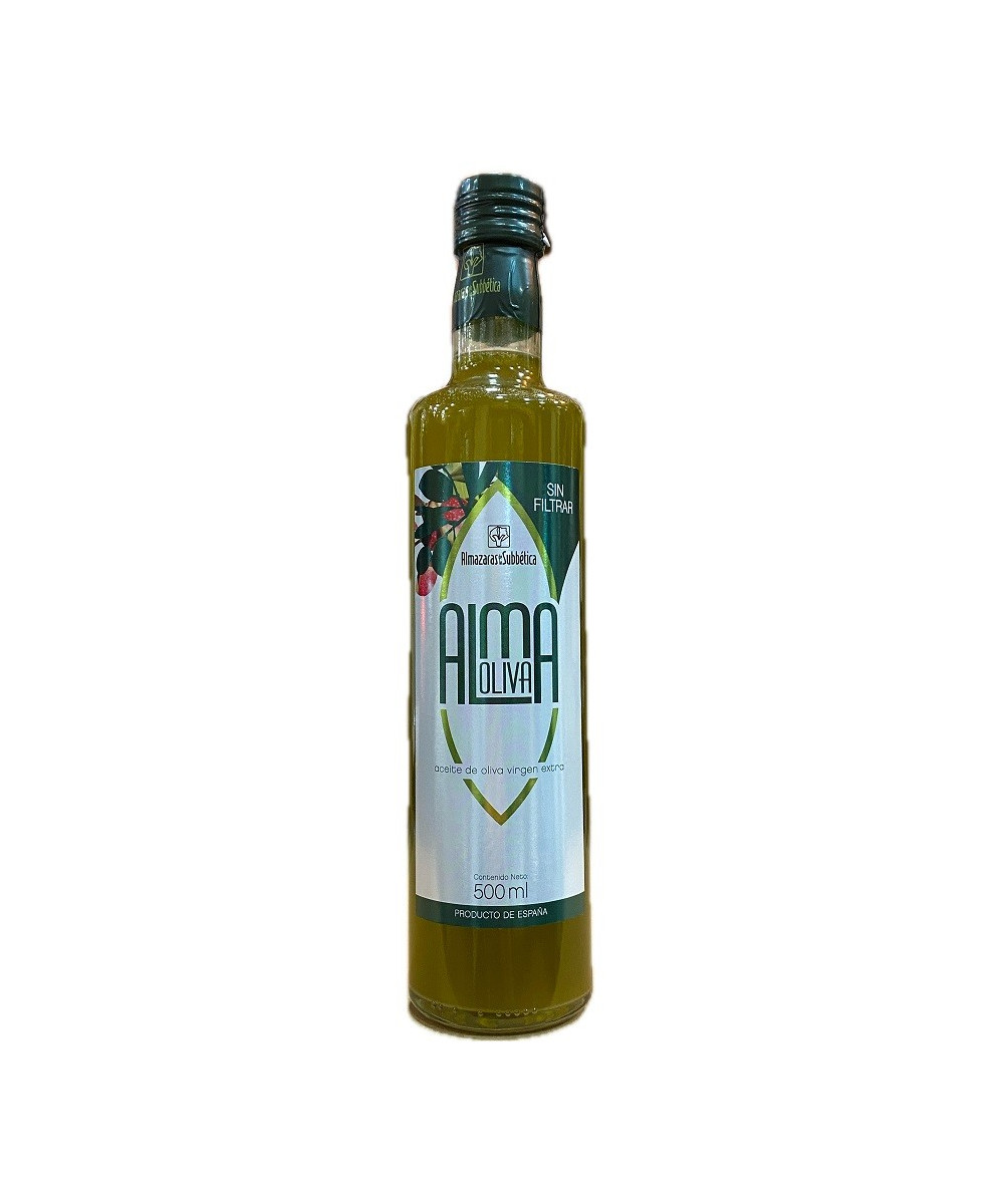 ACEITE DE OLIVA VIRGEN EXTRA SIN FILTRAR ALMAOLIVA 500 ML – ALMAZARAS DE LA SUBBÉTICA