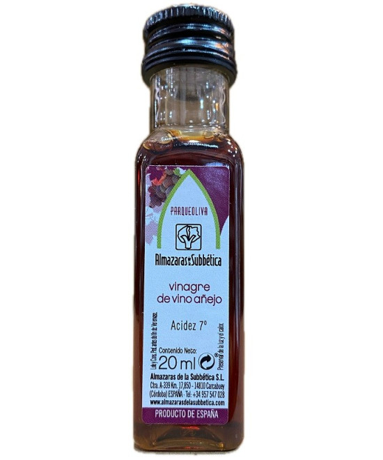 VINAGRE DE VINO AÑEJO 20ML ALMAZARAS DE LA SUBBÉTICA BOTELLITA MONODOSIS