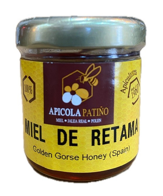 MIEL DE RETAMA APÍCOLA PATIÑO 60 G – TARRO ARTESANAL DE CONIL (CÁDIZ)