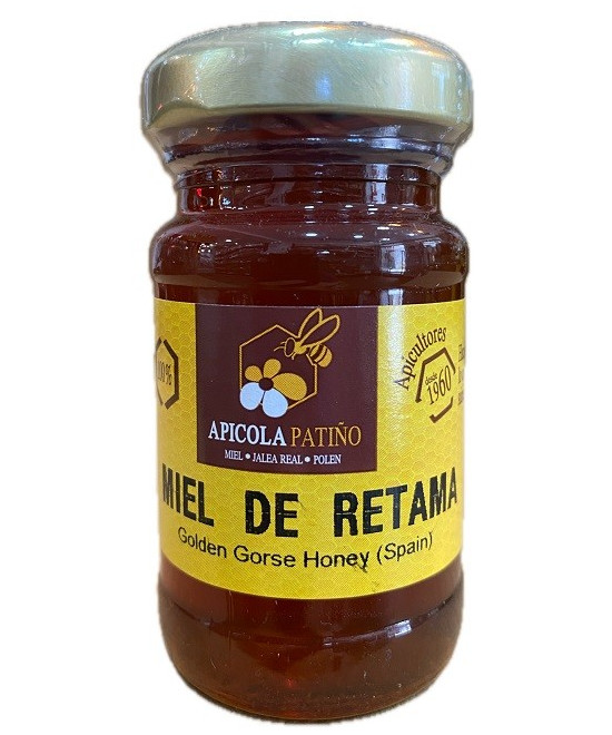 MIEL DE RETAMA APÍCOLA PATIÑO 80 G – TARRO ARTESANAL DE CONIL DE LA FRONTERA (CÁDIZ)