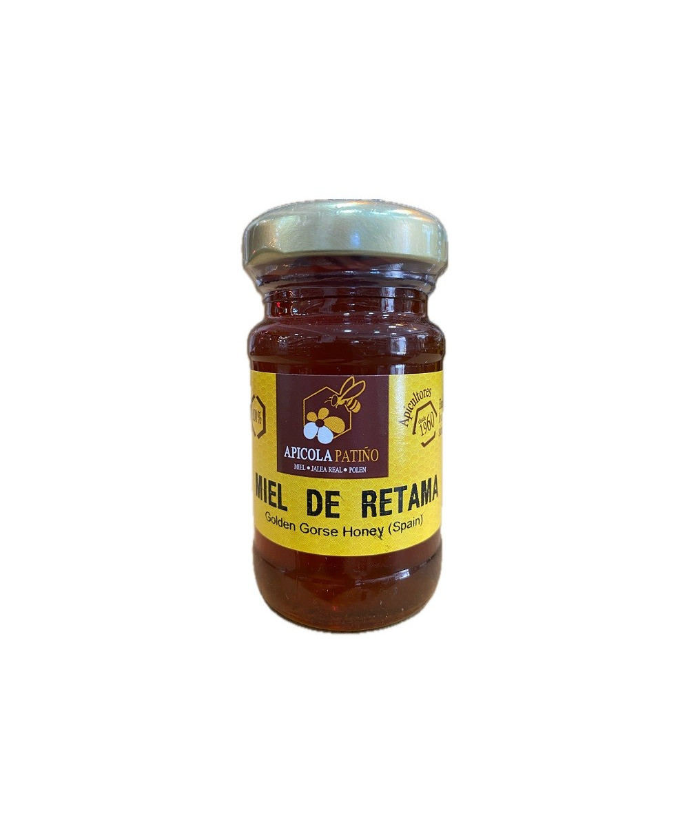 MIEL DE RETAMA APÍCOLA PATIÑO 80 G – TARRO ARTESANAL DE CONIL DE LA FRONTERA (CÁDIZ)