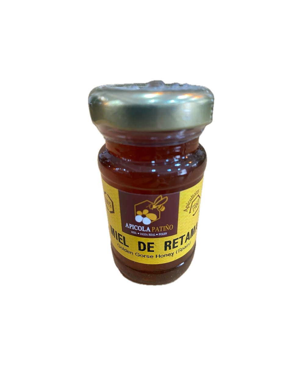 MIEL DE RETAMA APÍCOLA PATIÑO 80 G – TARRO ARTESANAL DE CONIL DE LA FRONTERA (CÁDIZ)