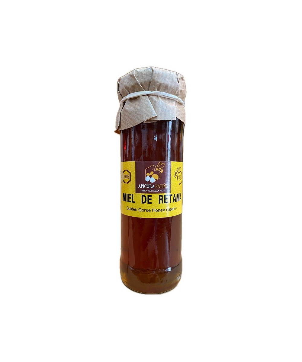 MIEL DE RETAMA APÍCOLA PATIÑO 150 G – TARRO ARTESANAL DE CONIL DE LA FRONTERA (CÁDIZ)

