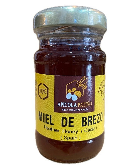 MIEL DE BREZO APÍCOLA PATIÑO 80 G – TARRO ARTESANAL DE CONIL (CÁDIZ)