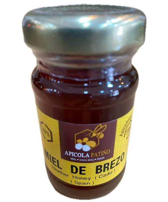 MIEL DE BREZO APÍCOLA PATIÑO 80 G – TARRO ARTESANAL DE CONIL (CÁDIZ)