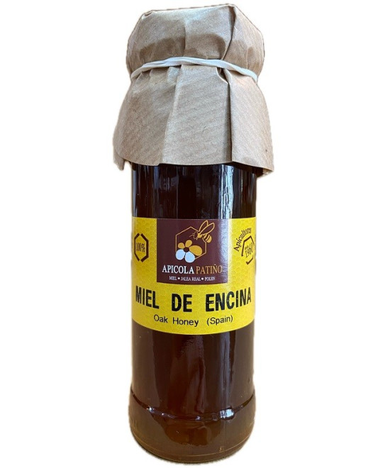 MIEL DE ENCINA APÍCOLA PATIÑO 150 G – TARRO ARTESANAL DE CONIL DE LA FRONTERA (CÁDIZ)