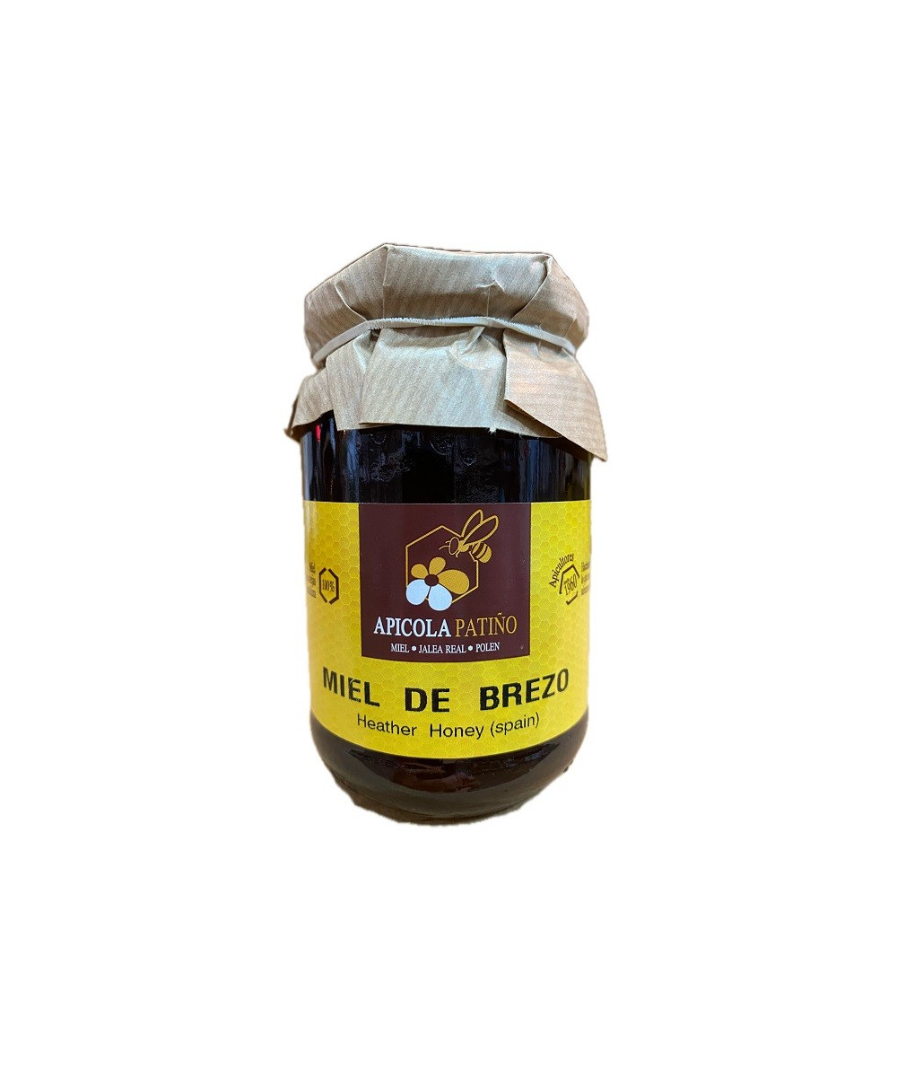 MIEL DE BREZO APÍCOLA PATIÑO 500 G – TARRO ARTESANAL GRAN FORMATO DE CONIL (CÁDIZ)