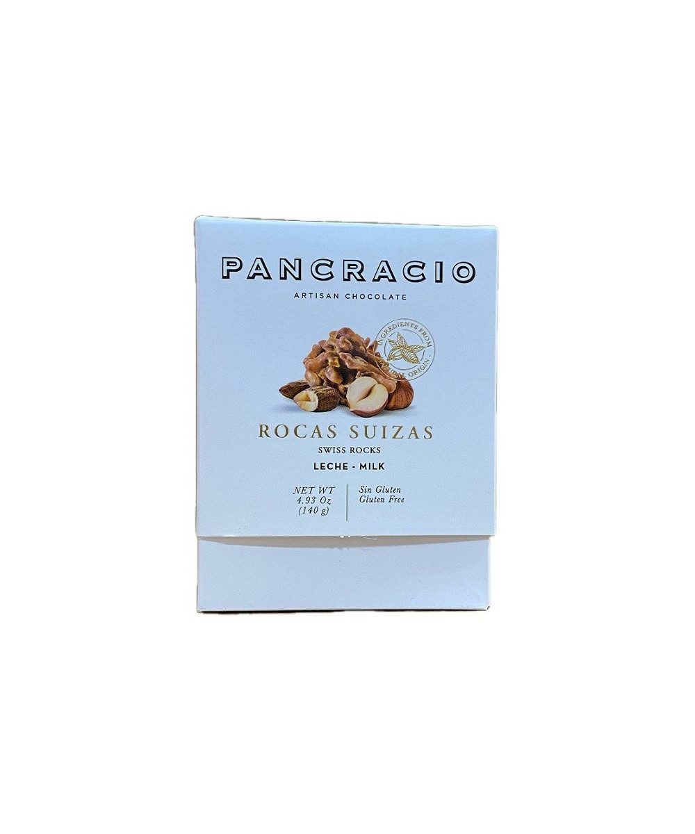 CHOCOLATE ARTESANO ROCAS SUIZAS LECHE 140g PANCRACIO