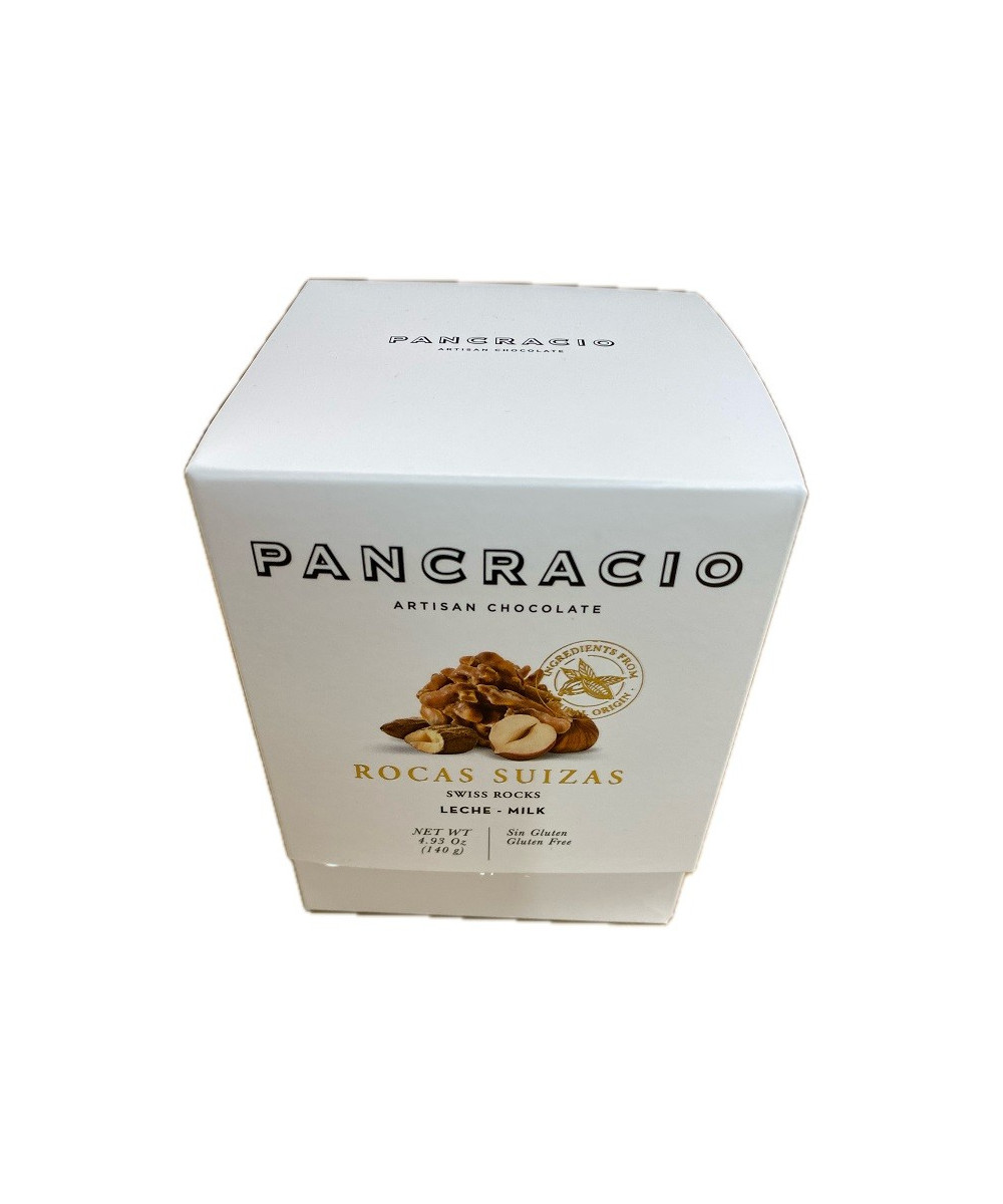 CHOCOLATE ARTESANO ROCAS SUIZAS LECHE 140g PANCRACIO