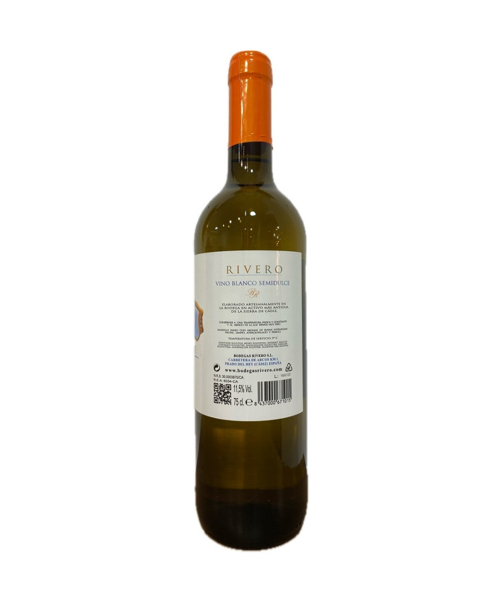 BLANCO SEMIDULCE BODEGAS RIVERO 75 CL – VINO DE PRADO DEL REY, CÁDIZ
