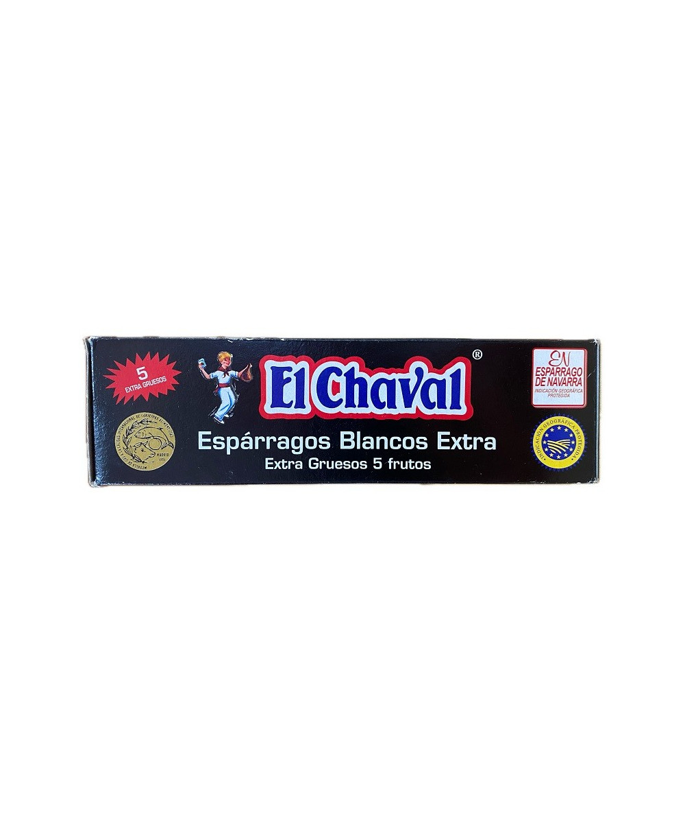 ESPÁRRAGOS BLANCOS EXTRA GRUESOS 5 FRUTOS 390G CONSERVAS EL CHAVAL NAV