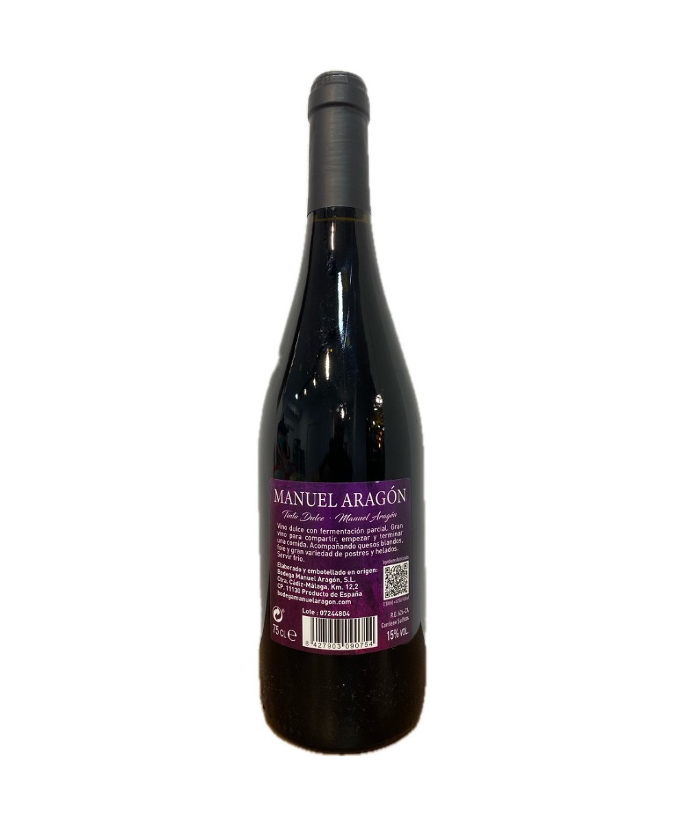 TINTO DULCE MANUEL ARAGÓN 75 CL – VINO SINGULAR Y AROMÁTICO