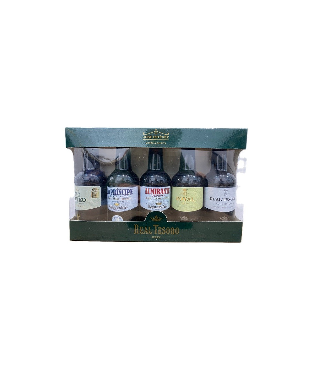 CATA VINO DE JEREZ BOTELLAS 100 ml. REAL TESORO BODEGAS JOSÉ ESTÉVEZ