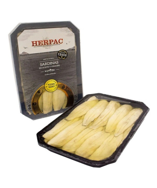SARDINAS EN ACEITE DE OLIVA Y VINAGRE 150gr. HERPAC BARBATE