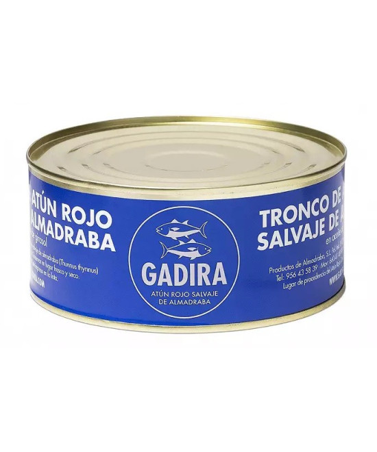 TRONCO DE ATÚN ROJO SALVAJE DE ALMADRABA EN ACEITE DE GIRASOL LATA 975