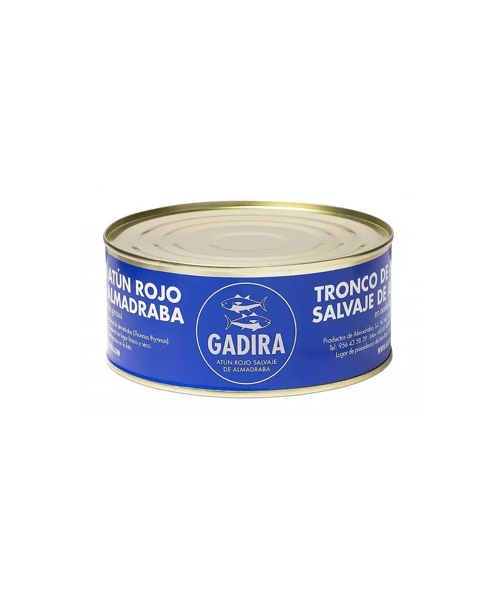 TRONCO DE ATÚN ROJO SALVAJE DE ALMADRABA EN ACEITE DE GIRASOL LATA 975g GADIRA BARBATE