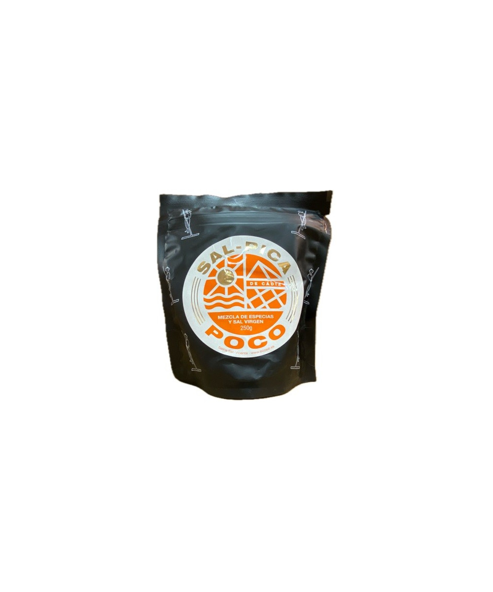 SAL-PICA POCO MEZCLA DE ESPECIAS Y SAL VIRGEN 250g. SALINAS SAN VICENTE SAN FERNANDO