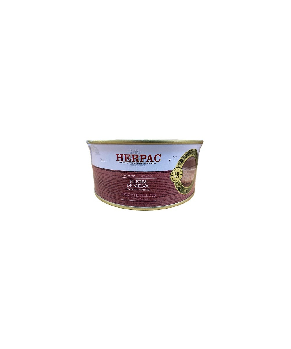 FILETES DE MELVA EN ACEITE DE GIRASOL LATA 1015g. HERPAC BARBATE