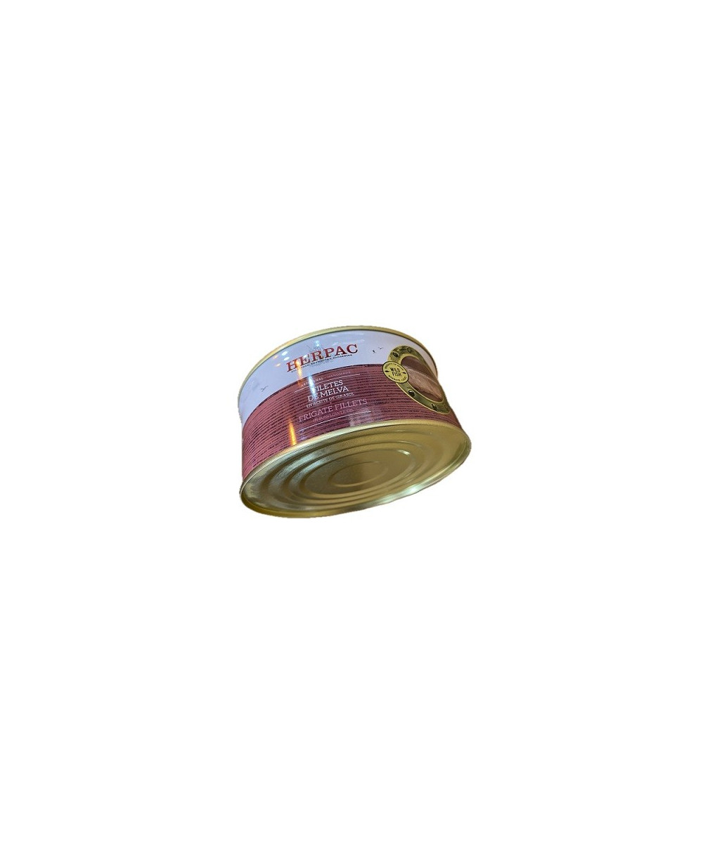 FILETES DE MELVA EN ACEITE DE GIRASOL LATA 1015g. HERPAC BARBATE