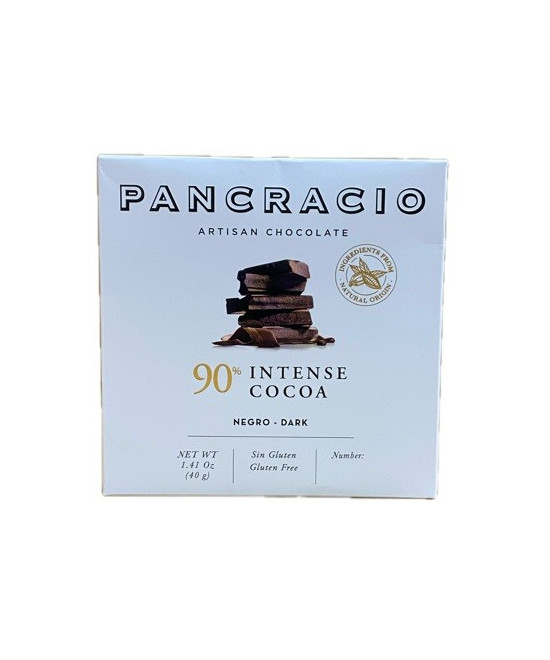 CHOCOLATE ARTESANO 90% INTENSE COCOA 40g PANCRACIO