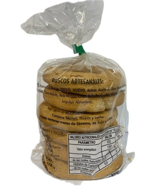ROSCOS DE ANÍS ARTESANALES SIDONIA 500 G – TRADICIÓN DE MEDINA SIDONIA (CÁDIZ)