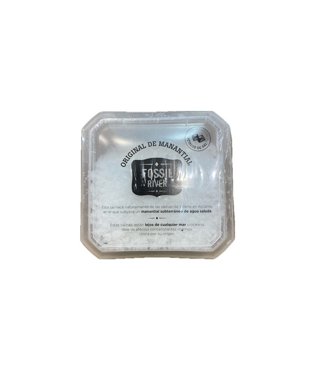 PÉTALOS DE SAL BLANCOS FOSSIL RIVER 300 G – SAL GOURMET PREMIUM DE TEXTURA CRUJIENTE
