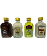 PACK MINIATURAS LICORES PANIZO 4×5 CL – CAFÉ, HIERBAS, CREMA DE ARROZ Y ORUJO
