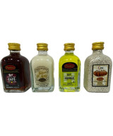 PACK MINIATURAS LICORES PANIZO 4×5 CL – CAFÉ, HIERBAS, CREMA DE ARROZ Y ORUJO