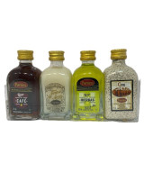 PACK MINIATURAS LICORES PANIZO 4×5 CL – CAFÉ, HIERBAS, CREMA DE ARROZ Y ORUJO