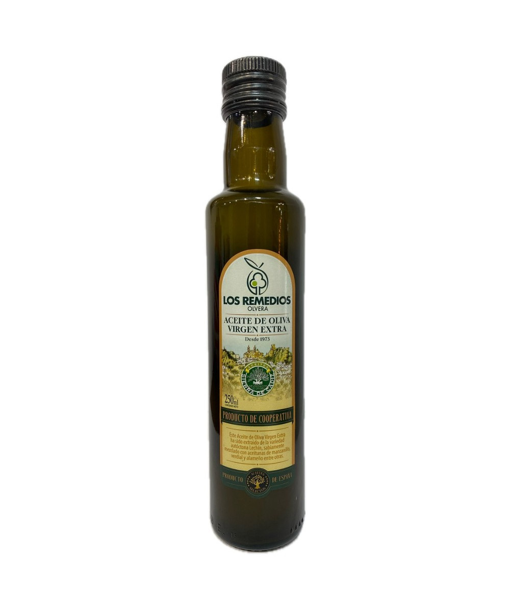 ACEITE DE OLIVA VIRGEN EXTRA LOS REMEDIOS 250 ML – AOVE DE LA SIERRA DE CÁDIZ, RECOLECCIÓN TEMPRANA
