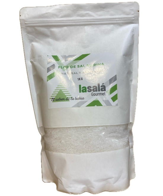 PAQUETE DE 1 KG DE FLOR DE SAL ARTESANAL DE PUERTO REAL – CALIDAD GOUR
