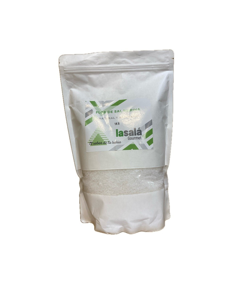 PAQUETE DE 1 KG DE FLOR DE SAL ARTESANAL DE PUERTO REAL – CALIDAD GOURMET Y ORIGEN CÁDIZ