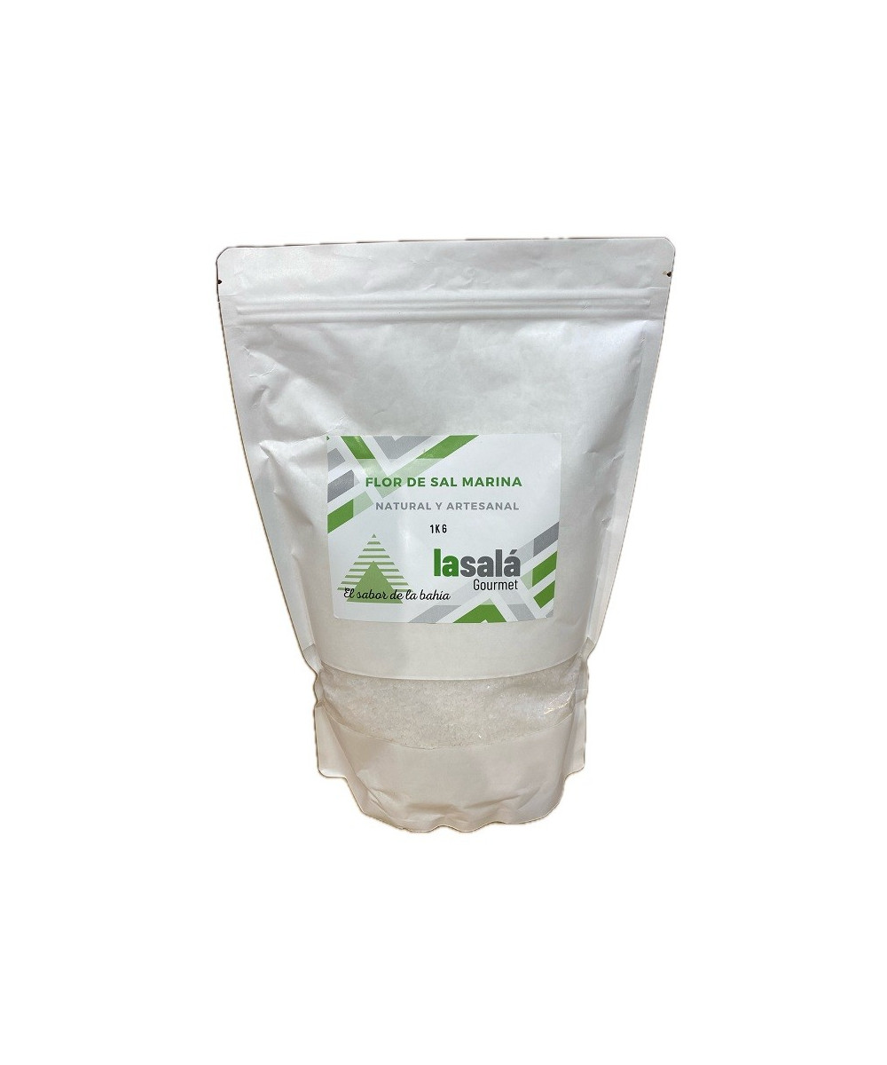 PAQUETE DE 1 KG DE FLOR DE SAL ARTESANAL DE PUERTO REAL – CALIDAD GOURMET Y ORIGEN CÁDIZ