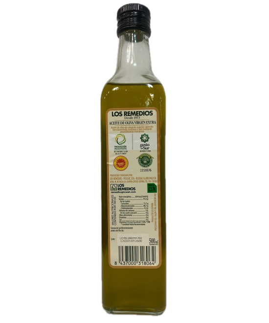 ACEITE DE OLIVA VIRGEN EXTRA LOS REMEDIOS 500 ML – OLVERA, SIERRA DE CÁDIZ