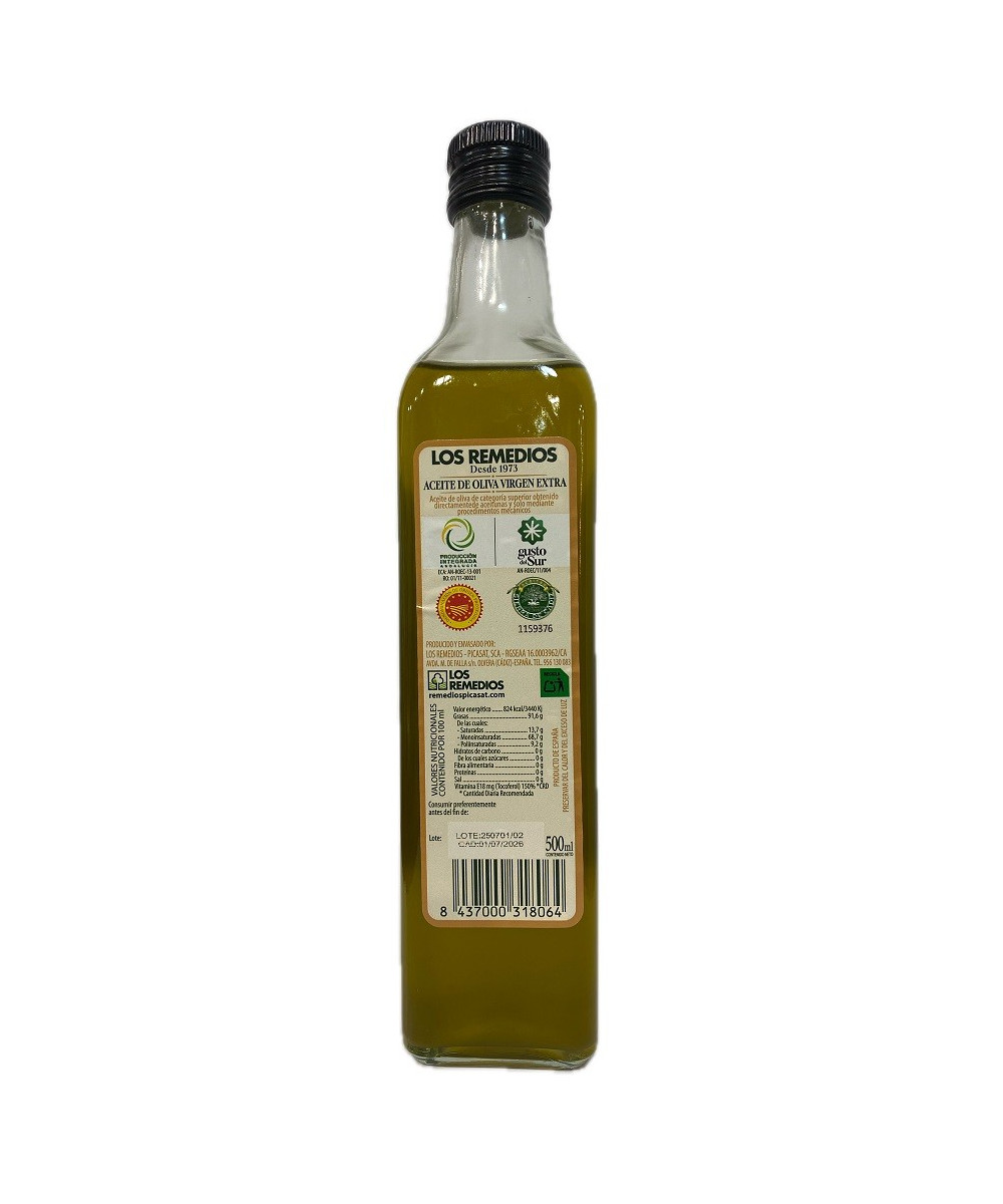 ACEITE DE OLIVA VIRGEN EXTRA LOS REMEDIOS 500 ML – OLVERA, SIERRA DE CÁDIZ