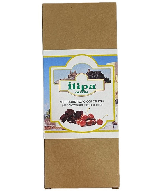 CHOCOLATE NEGRO 70% CON CEREZAS ILIPA 100 G – OLVERA
