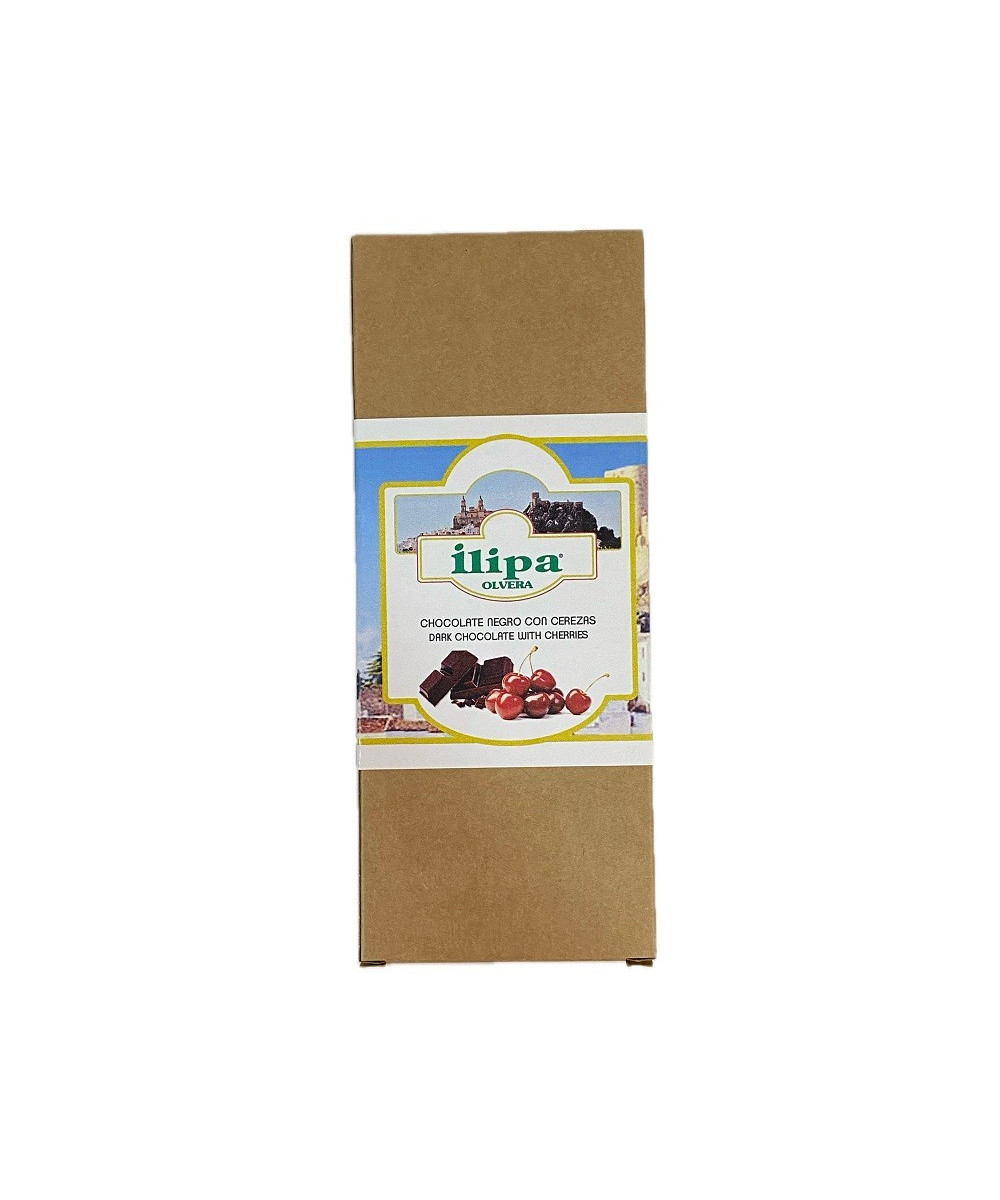 CHOCOLATE NEGRO 70% CON CEREZAS ILIPA 100 G – OLVERA