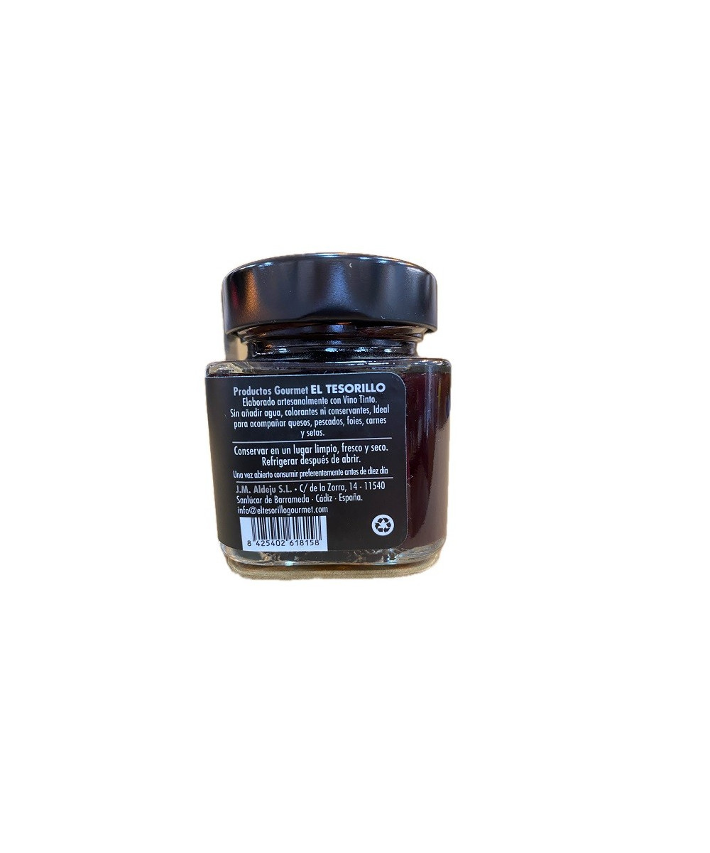 SALSA DULCE GELIFICADA DE VINO TINTO 150 gr. EL TESORILLO