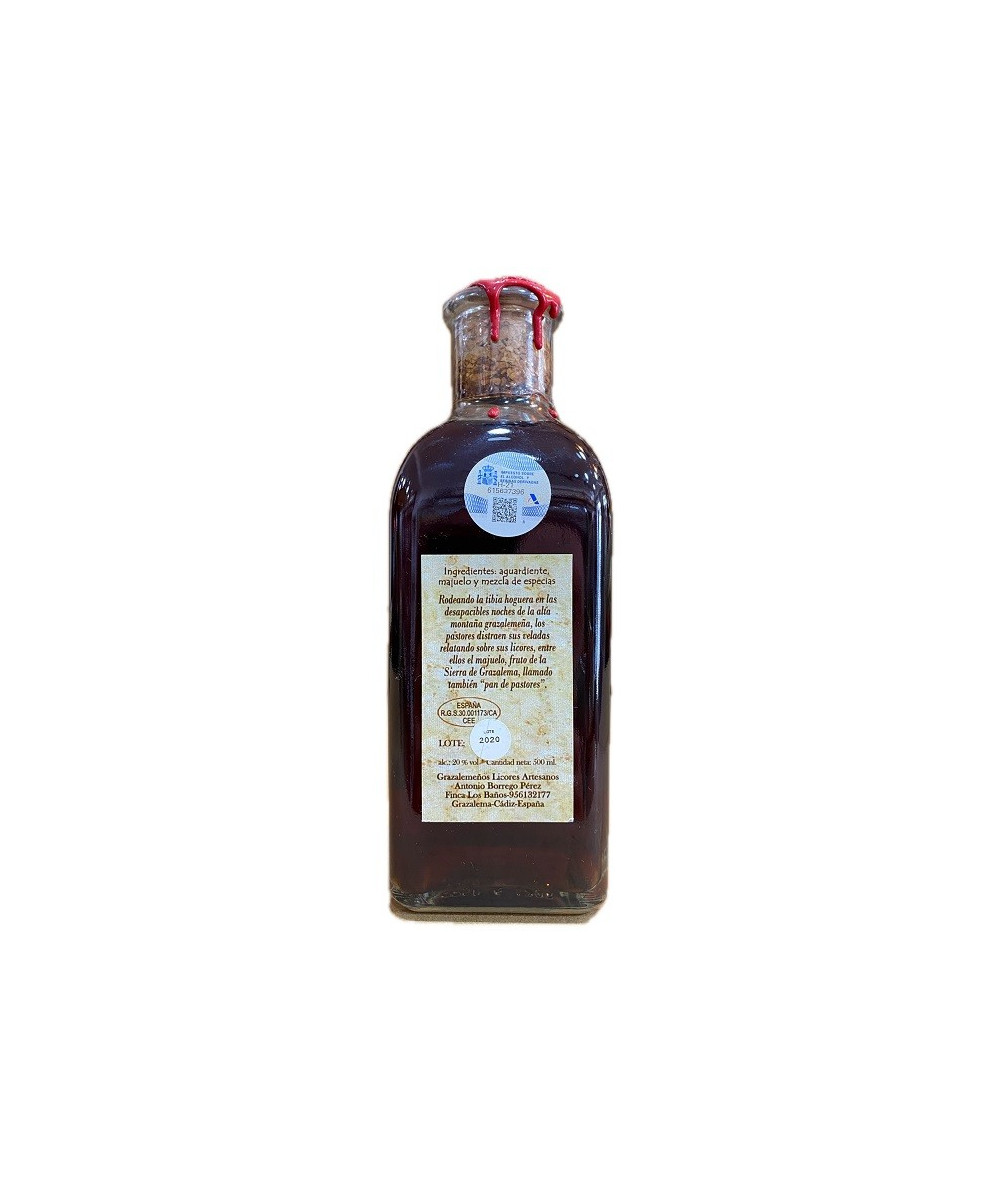 LICOR ARTESANO DE MAJUELO 500ML – DESTILADO TRADICIONAL DE GRAZALEMA CON 20% VOL.