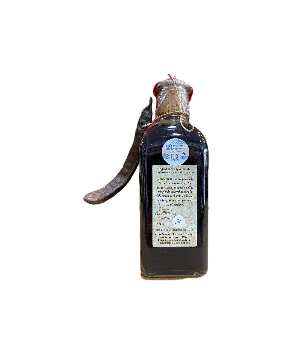 LICOR ARTESANO DE ALGARROBA 500ML – DESTILADO TRADICIONAL DE GRAZALEMA CON SABOR ÚNICO