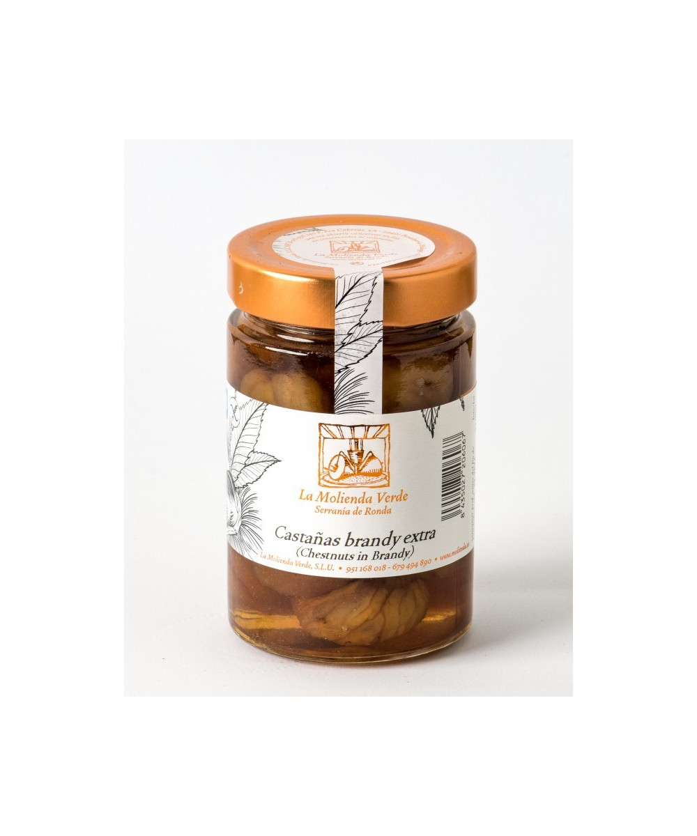 CASTAÑAS AL BRANDY EXTRA 365 gr LA MOLIENDA VERDE SERRANIA DE RONDA
