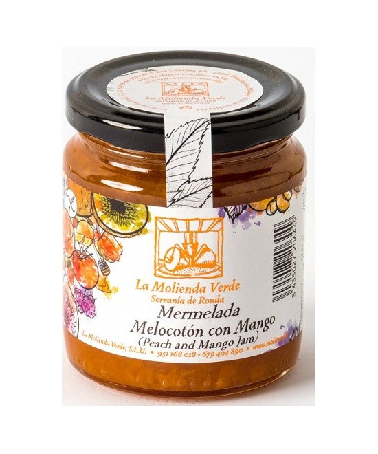 MERMELADA DE MELOCOTÓN CON MANGO 275gr. LA MOLIENDA VERDE SERRANIA DE 