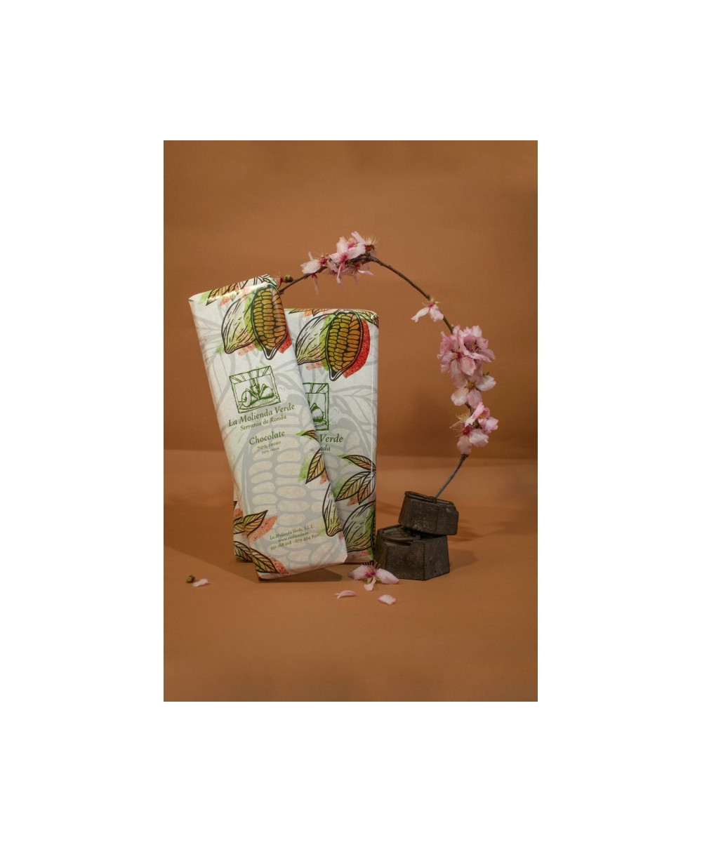 CHOCOLATE PURO 70% CACAO 900g. LA MOLIENDA VERDE SERRANIA DE RONDA