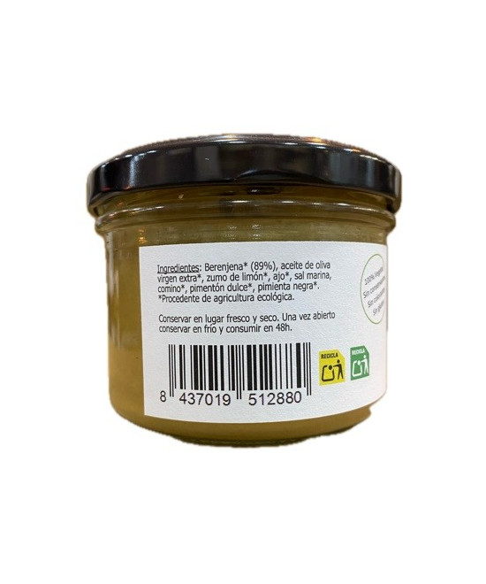 PATÉ ECOLÓGICO DE BERENJENAS 190g CONTIGO CONSERVAS ARTESANALES