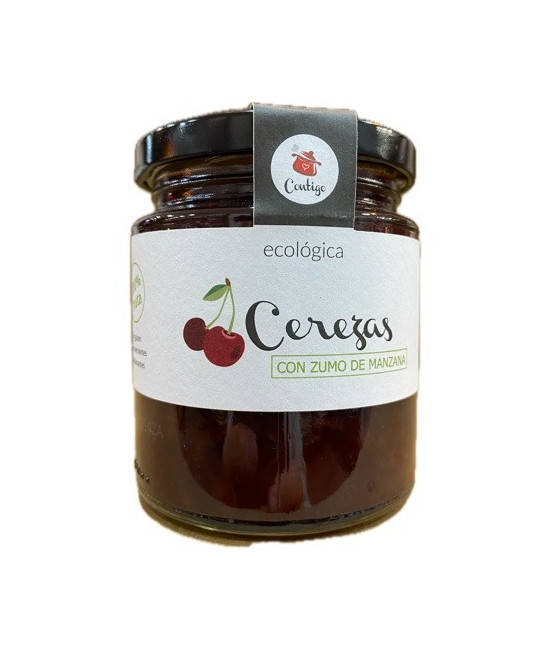 MERMELADA DE CEREZAS CON ZUMO DE MANZANA 260g CONTIGO CONSERVAS ARTESANALES