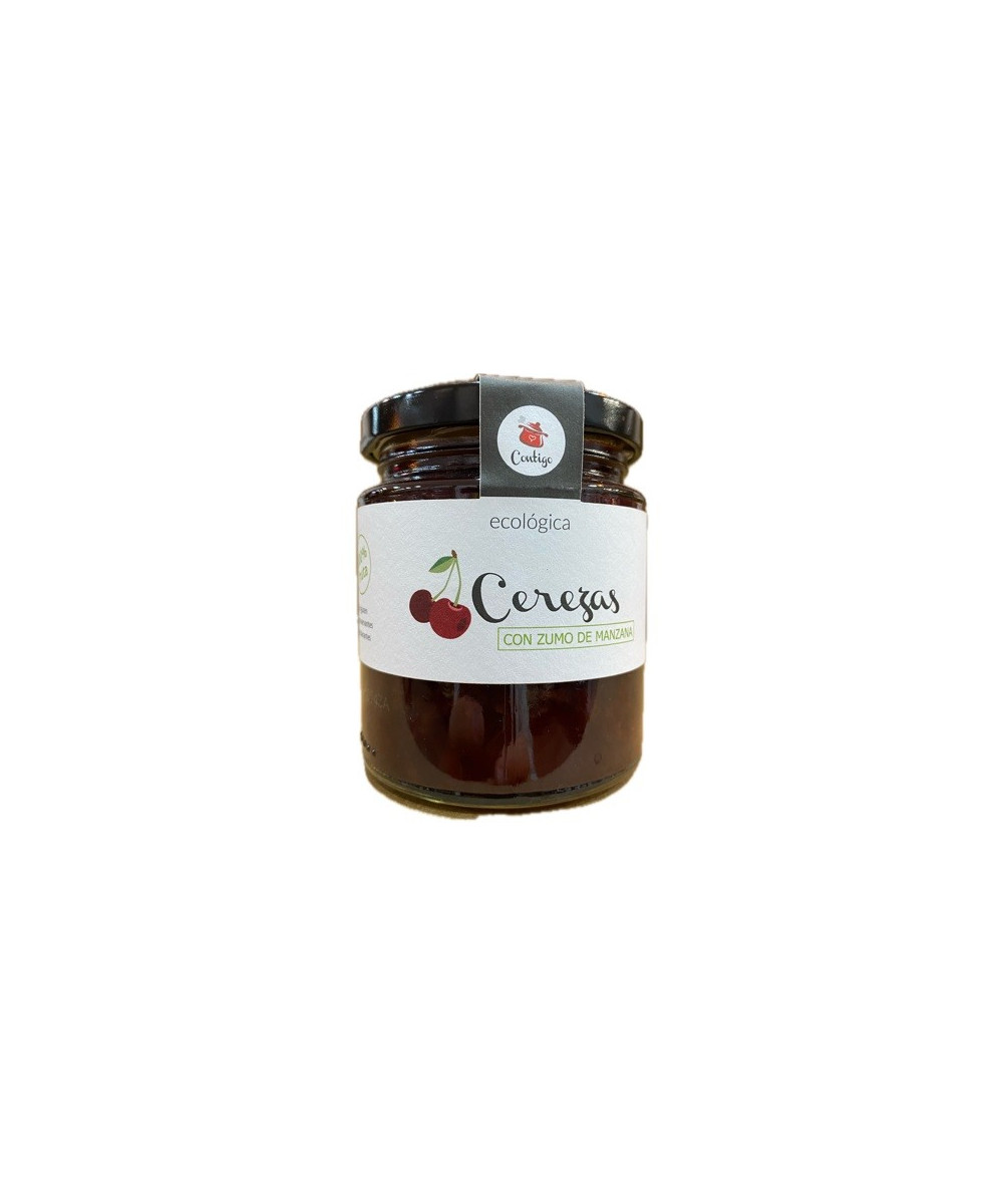 MERMELADA DE CEREZAS CON ZUMO DE MANZANA 260g CONTIGO CONSERVAS ARTESANALES