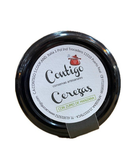 MERMELADA DE CEREZAS CON ZUMO DE MANZANA 260g CONTIGO CONSERVAS ARTESANALES